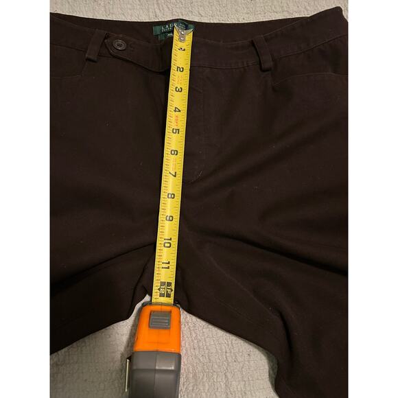 Lauren Ralph Lauren Adelle Pants Women’s Sz 16 Brown Straight Leg Work Career - Picture 4 of 13